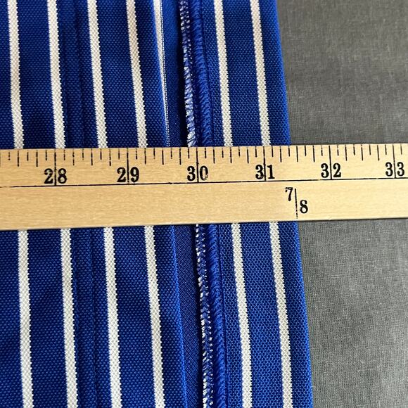 FootJoy Golf Polo Shirt Mens Large Blue White Striped Short Sleeve Outdoor - Picture 8 of 9
